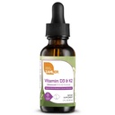 Zahler Vitamin D3 K2 Kapky, tekutý D3 s K2, 1000IU vitaminu D a 1000mcg K2 na Serving, Podporuje kostní hustotu a vápník Absoprtion, 1Fl Oz.