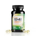 HealthA2Z ® Vitamin D3 (5 000 IU) + K2 (MK-7) Vyrobený z panenského kokosového oleje (přírodní MCTs) - 90 Softgels (balení po 1) - Pomáhá absorpci vápníku pro kosti, zuby, mood & imunitní zdraví