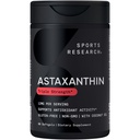 Sports Research ® Triple Strength Astaxanthin 12mg w / Organic Coconut Oil - Antioxidant Supplementary for Skin & Eye Health Support * - Soy Free · Non- GMO · Gluten Free - 60 Softgels