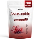 Rovina Astaxanthin 12 mg, Astaxanthin Antioxidant doplňky pro imunitní, oko, kůže podporuje, Non- GMO & gluten zdarma - 200 Softgels