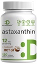 DEAL SUPPLMENT Astaxanthin 12 mg Per Serving, 120 Softgels CLANE124; Astaxanthin dodatek s MCT Oil CLANE124; Mikrořasy zdroj CLANE124; Non- GMO