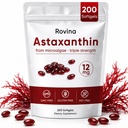 ROVINA Astaxanthin 12mg Softgels, Antioxidant Support Supports Eye, Skin, Imunity, Joint, Internal Circulation, Non- GMO & Gluten Free - 200 Softgels