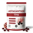 Premium Astaxanthin 12mg, přírodní antioxidant dodatek, Čerstvý zdroj řas, Non- GMO & No Gluten, 12mg -120 Softgels, 4- měsíční dodávka