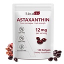 Daiasns Astaxanthin 12 mg, Astaxanthin Antioxidant doplňky podporuje oční, kloubní, vnitřní oběh a zdraví kůže - Non- GMO, 120 Softgels - 4 měsíce Dodávka