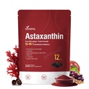 VivoNu Astaxanthin 12mg doplňky, 240 Softgels, Fresh Haematococcus Pluvialis 10 v 1 Astaxanthin Antioxidant doplňky, podporuje oko, kůže, kloub, mozek, srdce a imunitní systém zdraví