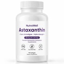 Nutrawell Astaxanthin - Denní antioxidant Wellness dodatek s přirozeně sourced Astaxanthin čistý vzorec pro aktivní dospělé životní styl Snadno se užívá kapsle - 90 Softgels (1)