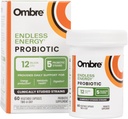Ombre Endless Energy Probiotic Supplement, Podporuje výrobu přírodní energie, Paměť, Focus & Gut Health, 12 Billion CFU, Shelf-Stable, 30 Služeb