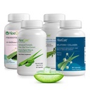 AloeCure Organic Aloe Vera Kapsle Balení - 4 Kusy - Melatonin + kolagen, VeraFlex, Aloe Vera Kapsle, Probiotic + enzym