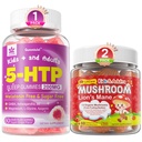 LILICARE Bundle: Houbové lvy hříva + Saffron + Řasy Omega33 gumové + 5HTP gumové pro děti a dospělé