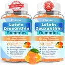 Sugar Free Lutein Gummies 25mg, Lutein a Zeaxanthin Doplňky pro oční zdraví, 13-in-1 Oční péče Formule s Omega33 Bilberry Saffron- Vision Zdraví, Oční Stren, Suché oči, Vegan Orange Flavor 120 Cts