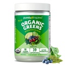 Čistě inspirované organické zelené Powder Superfood Smoothie Mix, bez příchutí (30 Servings) - Super zelené s probiotika, Spirulina & Chlorella pro Gut & Digestive Health - Vegan