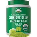 Peak Performance Organic Greens Superfood Powder. Nejlepší Ochutnávání Super Green Powder s 25 + organické ingredience pro Max Energy a Athletic Performance. Vegan Keto Green Juice Denní drink