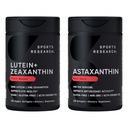 Sports Research ® Eye Support - 20mg Lutein + 4mg Zeaxanthin Made with Lute- Gen ® and 6mg Astaxanthin Supplement from Island Astalif (120 Softgels Each)
