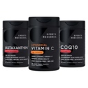 Sports Research ® Antioxidant Support Pack - High potency Liposomální vitamin C dodatek 1000mg + Coenzym Q10 100mg + Triple Strength Astaxanthin 12mg w / Organic Coconut Oil