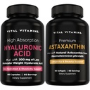 Vitální vitaminy Čistá kyselina hyaluronová 60 ct + astaxanthin 60 ct