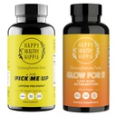 Šťastný zdravý hippie záblesk pro to Astaxanthin dodatek & A Little Pick Me Up Natural Energy Pills