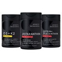 Sports Research ® Antioxidant Support Pack w / Astaxanthin 12mg, Vitamin D3 5000iu + K2 100mcg a Lutein 20mg + Zeaxanthin 4mg doplňky - Vegan Certified · Non- GMO · Gluten & Soy Free