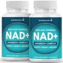 NAD + dodatek Lipozomální + Resveratrol pro ženy a muže, Astaxanthin, CoQ10, Alpha Lipoic acid, zelený čaj - 120 Počet