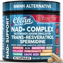 NAD Resveratrol dodatek Spermidine Fisetin Quercetin Grape Seed Gotu Kola Berberine Astaxanthin Tauine Pomegranate Acai Anti Aging Longevity Kapsle pro ženy muži EternaGlow by Clean Nutra 90ct