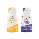 Bee a vy Propolis Shot a děti Shot Bundle, přírodní Propolis Shot dodatek, antioxidanty, vitamín C, VIT D3, zinek, pomerančová šťáva, syrový med 2 * 12 Lahve