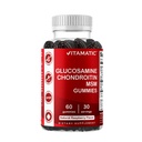 Vitamatic Glucosamine Chondroitin Gummies with MSM & Vitamin E - Joint Support Formule - 60 Pectin- based Vegans Gummies