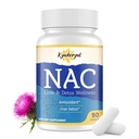 Doplněk NAC N- acetyl cystein criterium 124; vysoká dávka NAC 1000mg pro játra focused criterium 124; N- acetyl- L- cystein s mléčným thistle & Glutathione criterium 124; NAC kapsle 90- Count Vegan