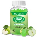 Gumerie pro dospělé a děti 1200mg, dodatek NAC N- Acetyl Cysteine, Imunitní podpora, NAC Žvýkací podpora pro zdraví jater, Sugar- Free, Green Apple Flavor