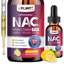 Lipozomální tekutý NAC dodatek N- Acetyl Cysteine Drops, N Acetyl Cysteine 600mg s Glutathione, Resveratrol & Zinek pro dospělé a děti Játra Lung Antioxidant Imunity & Skin Health, Lemon 2 Fl Oz