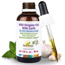 NEW ROOTS HERBAL Wild Oregano Oil tinktura s česnekem (1 fl oz) 124; 93% Carvacrol Oregano Oil kapky, Vylepšený doplněk imunitní podpory l Non GMO, Vegan, GMP Certified