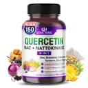 Quercetin dodatek s Bromelain, Vitamin C a zink, Nattokináza, NAC, Elderberry, Elderberry C124; 8 v 1 Ultra antioxidant komplex pro imunitní zdraví C124; 150 Kapsle