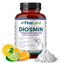 FineLand Diosmin & Hesperidin Complex, Premium Advanced Formule, 1000 mg, Blood Flow and Circulation Support, 120 Kapsle, 100% Vegan, Všechny přírodní