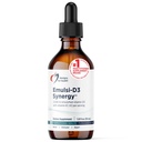 Designy pro zdraví Emulsi- D3 Synergie 2000 IU Vitamin D Tekutý s vitamínem K - Emulgované Kapalné D3 K2 Kapky pro podporu imunitního systému a zdraví kostí - Gluten- Free + Non- GMO (55 Servings / 1.8oz)