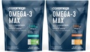 Coromega Omega33 Fish Oil Bundle - 2400mg Omega-3s + vitamin D, 3X Lepší absorpce, No Fishy After taste, Coconut Bliss & Citrus Burst Flavors, 60 Squeeze Packets