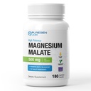 Puregen Labs Magnesium Malate 500 mg 600mg 6004; High potency Elemental Magnesium Caps 124; 180 Veggie Caps, Superior Absorpce, Non- GMO, NO Gluten a mléčné výrobky, podporuje svalovou, kloubní a srdeční zdraví