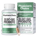 Lékařský ChoICE Bloat & Gas Probiotic 5- in-1 Proactive Support + Daily Relief - Digestion & Gut Health - Herbals, Digestive Enzymes, Post & Prebiotics - Plynová úleva pro dospělé - Ženy & Muži - 30ct