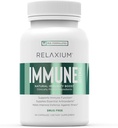 Relaxium imunitní obrany, Výkonný doplněk imunitní podpory, Imunity Booster na posílení zdraví s Elderberry, Česnek, Echinacea, Vitamin C & Zink (60 Kapsle, 30 denní zásobování)
