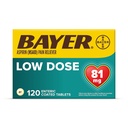Bayer Aspirin Regimen, 81mg Enteric Coated Tablets, Pain Reliever / Fever Reducer, 120