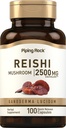 Piping Rock Reishi Houby Kapsle 124; 2500mg Dubrovník 124; 100 pilulky 124; Standardizovaný bylinný extrakt dodatek 124; s Ganoderma Lucidum Dublin 124; Non GMO, gluten zdarma