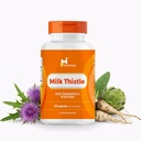 Mléko Thistle Játra Support Supment 20: 1 Extract with Dandelion Root & Artichocus Leaf, Játra Detox Support, Antioxidant & Digestive Support, Non- GMO, Gluten- Free, 3. strana Testováno, 60 Kapsle