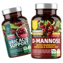Number One Nutrition N1N Premium D- Mannose s Cranberry & Hibiscus [1350mg], 120 Kapsle a Support kyseliny močové s 14 Potent Byliny, 60 Kapsle, 2 Pack Bundle