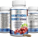Hawthorn Berry 4: 1 Extrakt (120 Kapsle) Podpora imunitního systému, Super Antioxidant, Hawthorn Berry Kapsle Koncentrované od 2660mg Berries