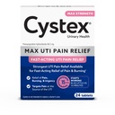 Cystex Maximum - Síla UTI Pain Relief Tablets - 99,5 mg Fenazopyridinum HCl pro rychlou úlevu od pálení a močového měchýře Nepohodlí - 24 - Počet