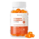 BionerLab Draslík Magnesium Gumy s vitamínem D3 B6 C - vysoká absorpce Draslík 99mg Magnesium Glycinát 250mg Žvýkací doplňky pro ženy Dospělé děti