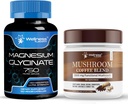 WELLNESS LABSRX Glycinát hořčíku Kapsle 750mg - Houbová směs kávy