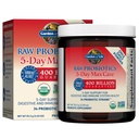 Zahrada života Raw Probiotika 5- Day Max Care - 400 miliard CFU - Probiotický prášek pro stravovací a imunitní podporu - Banán, 5 Služeb