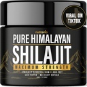 Shilajit Pure Himalayan Organic Resin - Natural Authentic Lab Tested Formule pro muže, ženy - No Heavy Metals - 600mg Max Strength with 85 + Trace Minerals Golden Grade Shilajit Dodatek (1 balení)