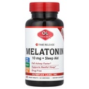 Olympian Labs Melatonin 10mg Time Release with Vitamin B6 - Maximální síla tablety - Drog- Free, Podporuje Restful Sleep, Nighttime Sleep Aid - 60 Vegan Tablety (60 Servings)