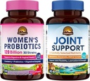 Vitalitown Women 's Probiotic & Joint Support Bundle (Pack of 2) OF 124; Women' s Probiotics 120 Billion (Item 1) & Joint Support (Item 2) OF 124; Usaditelné 124; Joint & Women 's Health OF 124; Menopauza