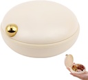 iplusmile Travel Pill Organizátor, 4 Compartments přenosné Pill Pouzdro, Denní medicína Kontejner Box pro vitamíny Rybí olejové doplňky, Business Trip Essentials (Beige)