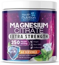 Magnesium Citrát dodatek 350mg - Magnesium Citrát Powder Drink Mix bez příchutí - Mag Citrát & Aquamin doplňky pro kosti, srdce a svalovou podporu, cukr zdarma, gluten zdarma, Vegan - 60 Služeb